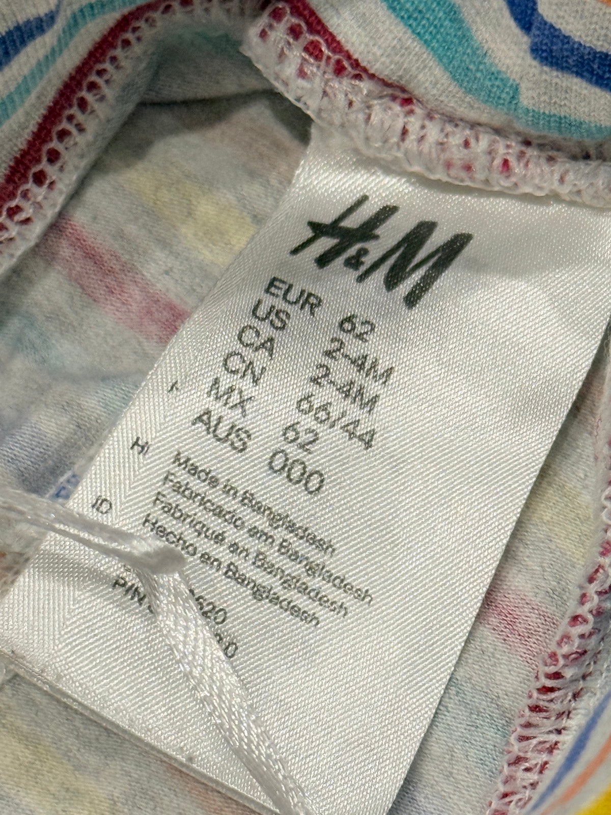 H&M Rainbow Striped Leggings Size 3-6M