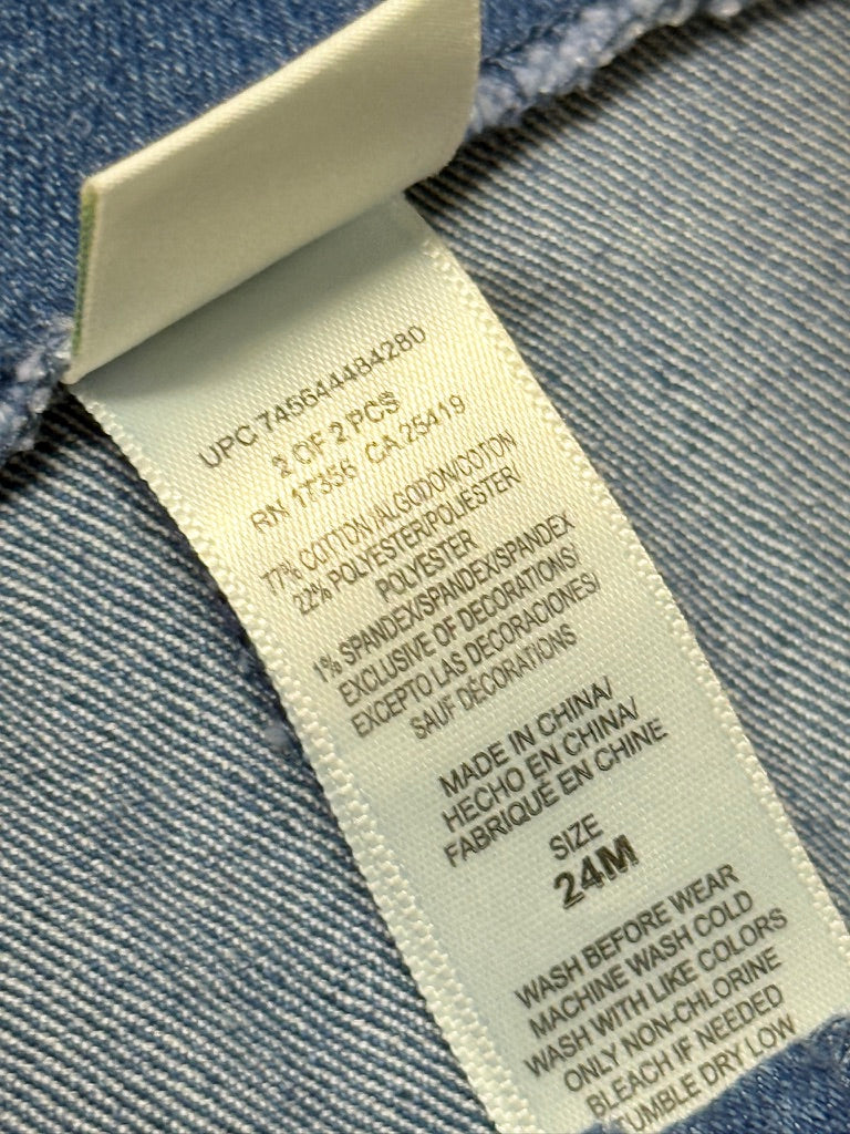 Rainbow Denim Dress 24m