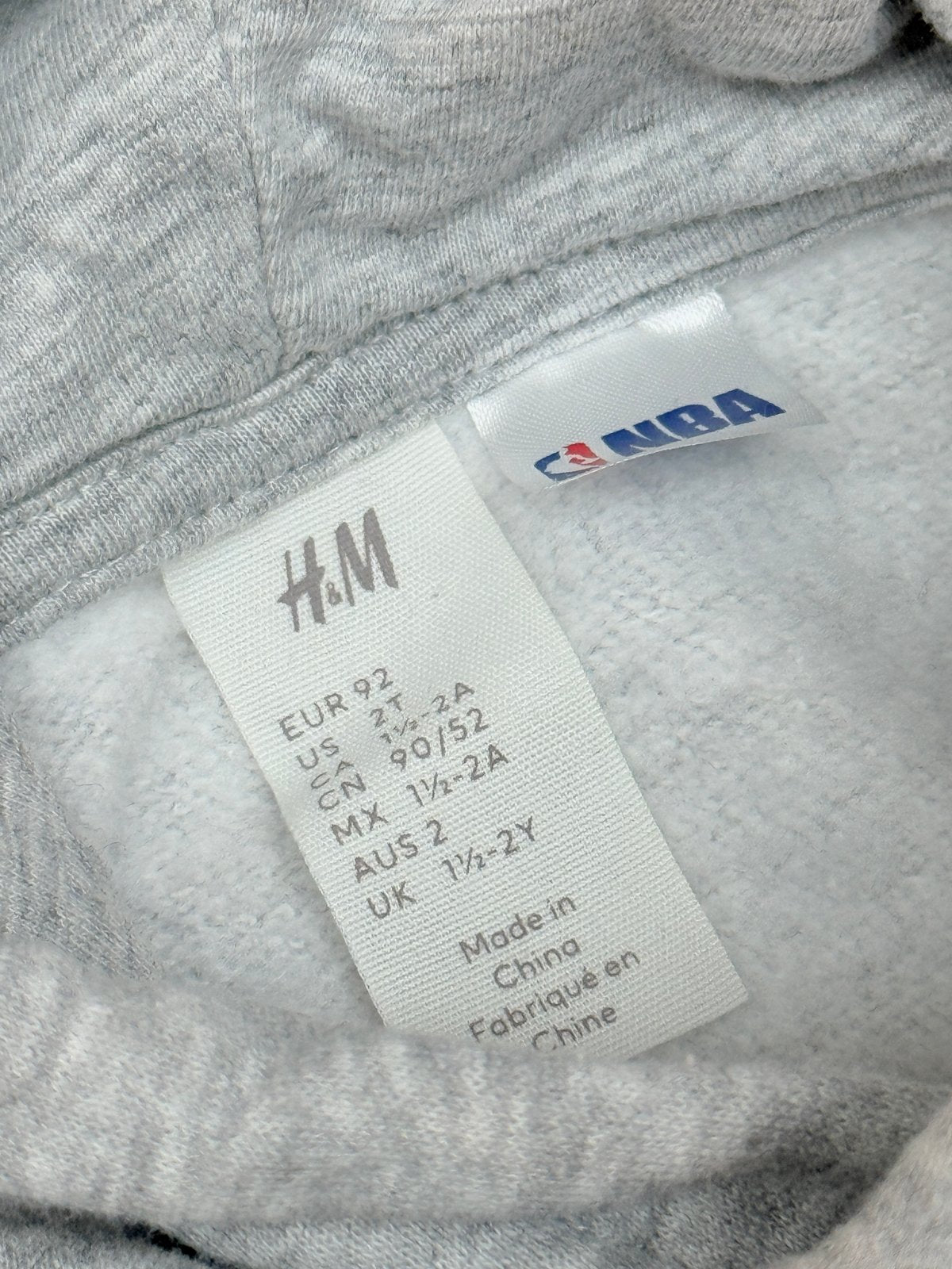 H&M NBA Gray Hoodie and Joggers Set 2T