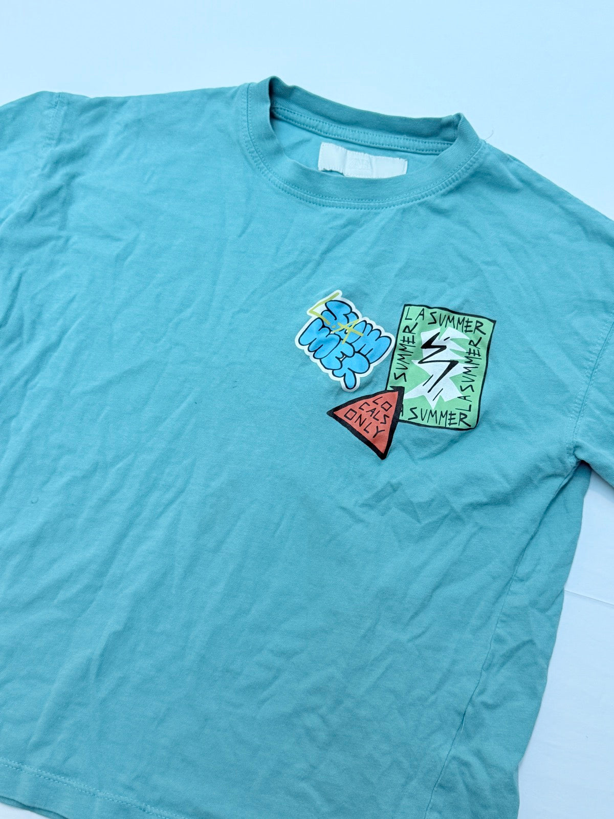Zara LA Summer Graphic T-Shirt Size 7-8Y