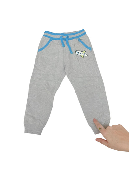 Percey Airplane Print Gray Joggers Size 3T