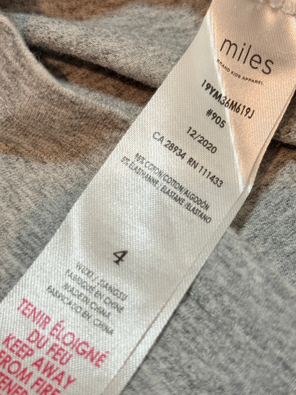 Miles The Label Kids Gray T-Shirt Size 4