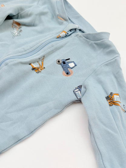 Pekkle Construction Trucks Footed Sleeper 3M