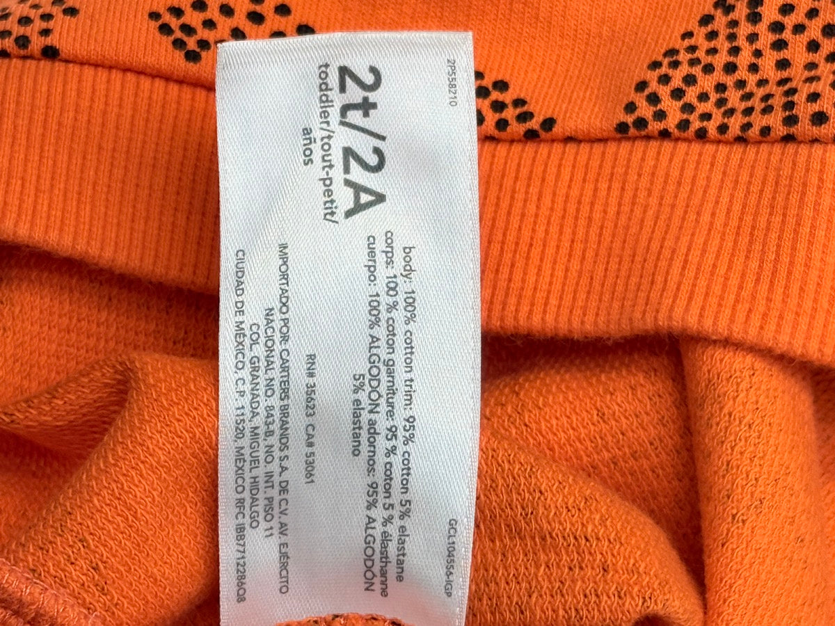 Carter's Pumpkin Print Sweatshirt 2T