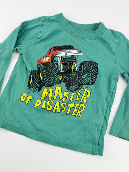 Joe Fresh Monster Truck Long Sleeve T-Shirt Size 2