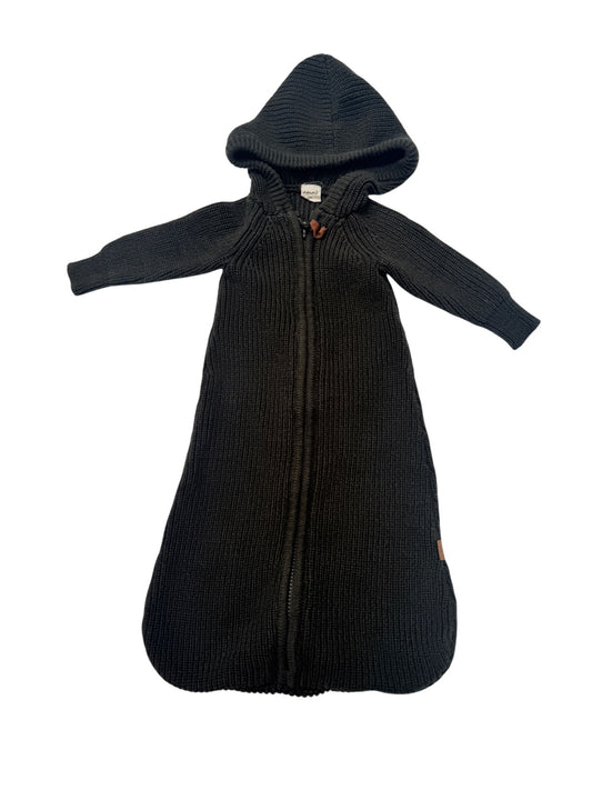 Goumi Forest Green Knit Hooded Bunting Sleep Sack NB