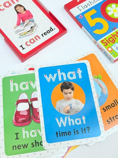 Scholastic 50 Sight Words Wipe-Clean Flashcards