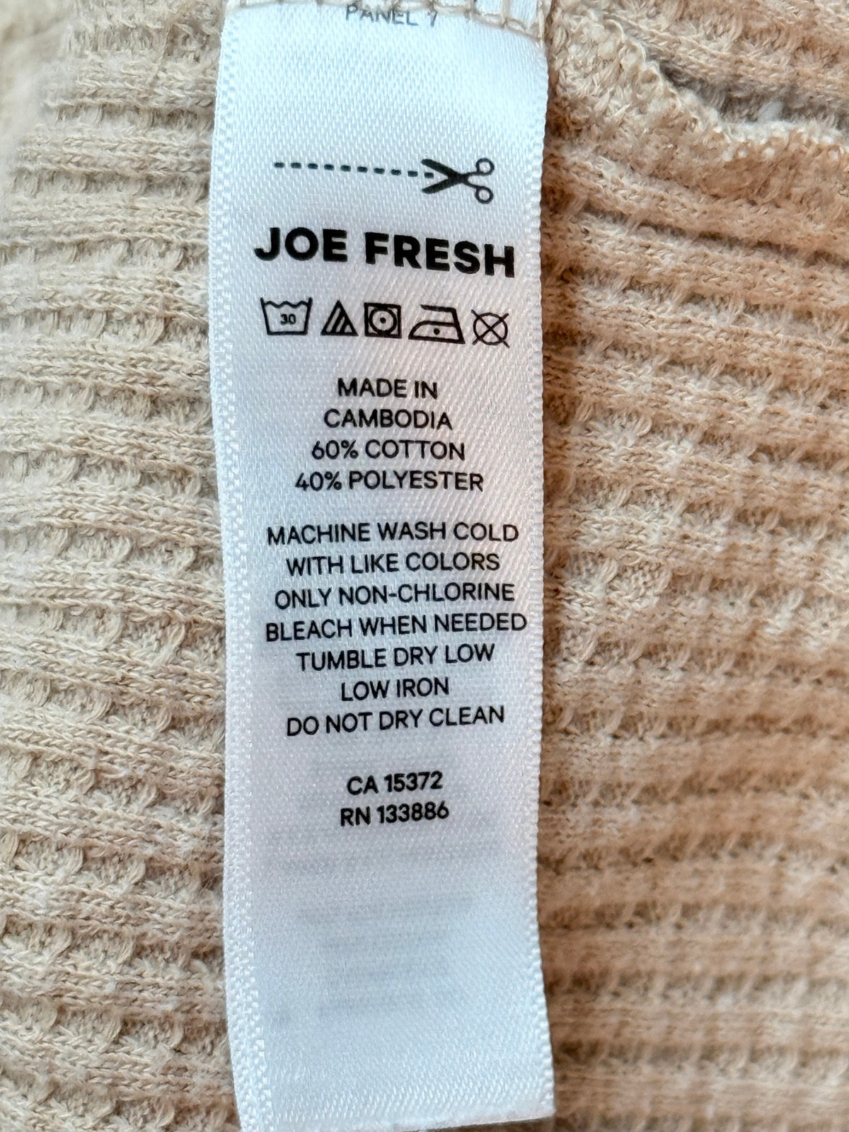 Joe Fresh Waffle Knit Henley Sweater 3T