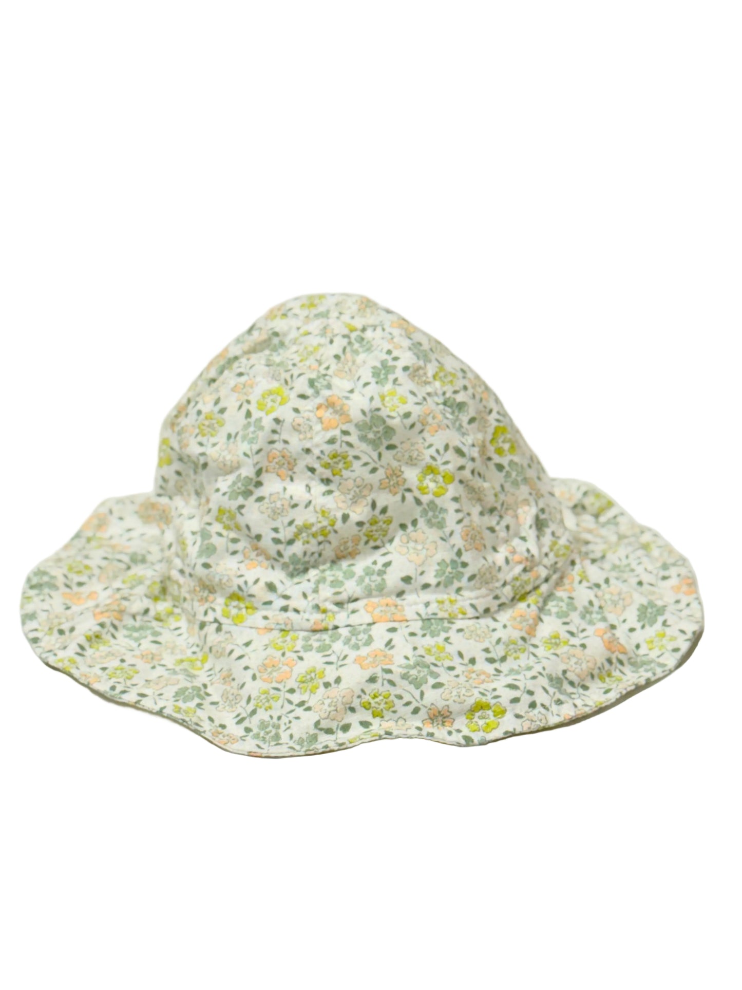 Carter’s Baby Floral Sun Hat | Cream Floral Print | Size 12M