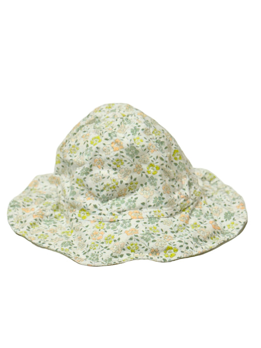 Carter’s Baby Floral Sun Hat | Cream Floral Print | Size 12M