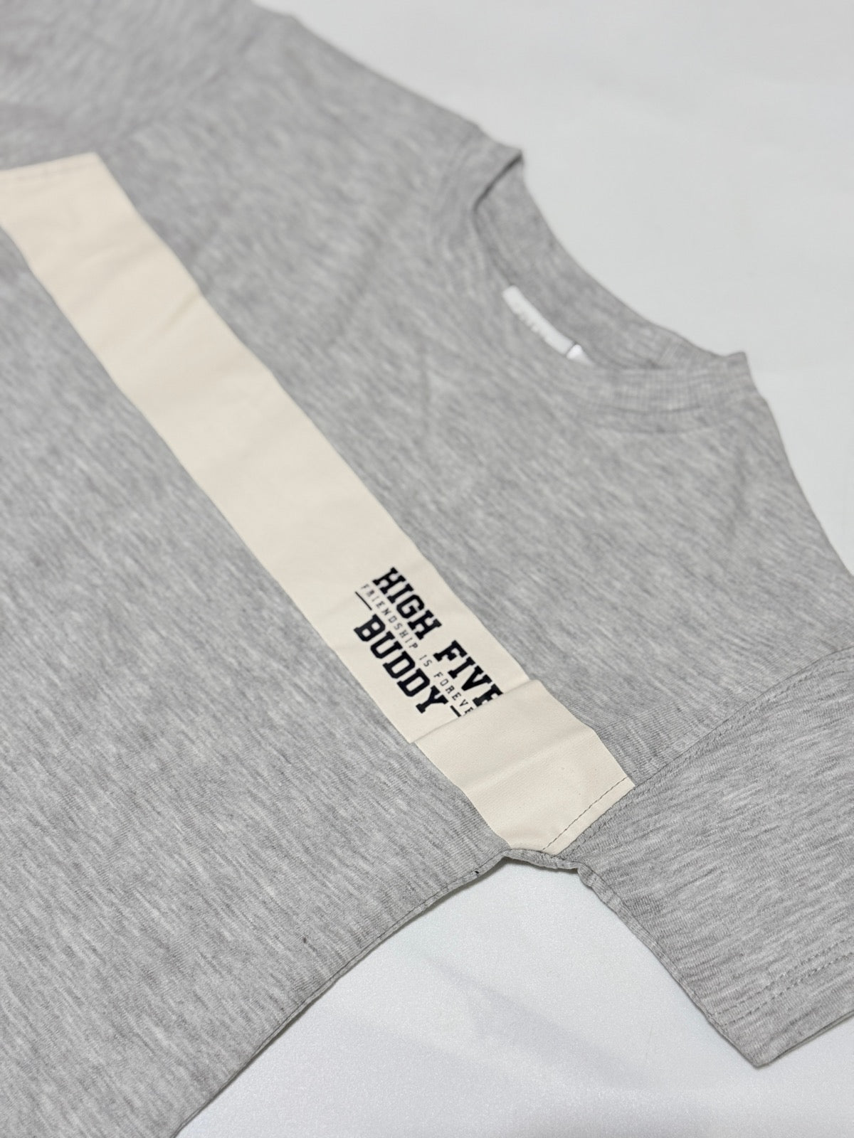NWT - Zara Gray High Five Buddy T-Shirt 9-12m