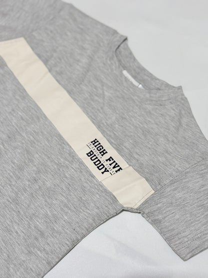 NWT - Zara Gray High Five Buddy T-Shirt 9-12m