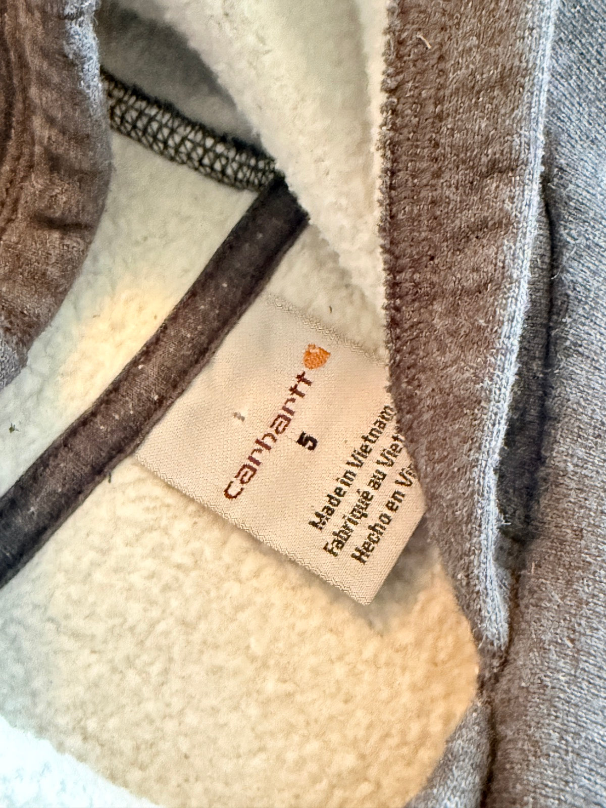 Carhartt Gray Hoodie Size 5