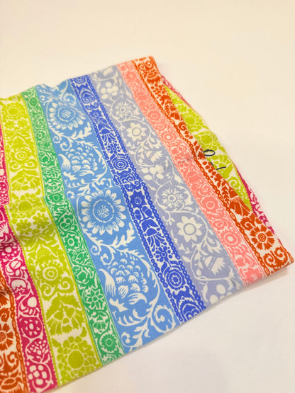 Boden Rainbow Floral Stripe Leggings 4-5Y