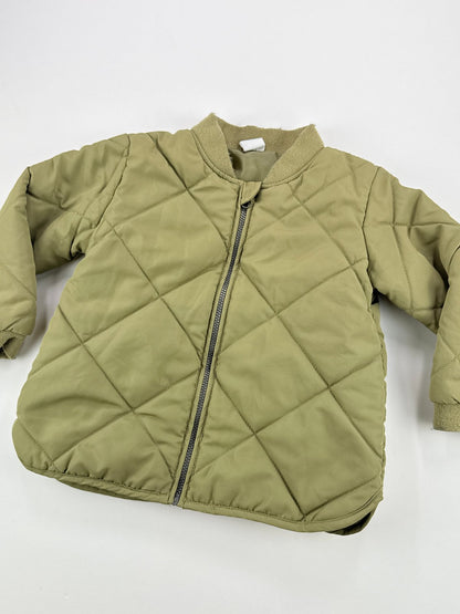 H&M Olive Green Quilted Jacket 12-18M