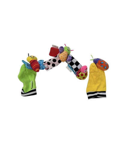 Lamaze Garden Bug Wrist Rattles Foot Finders Set
