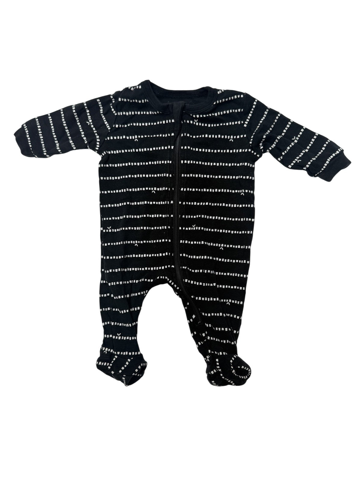 Petit Lem Striped Zip Sleeper NB