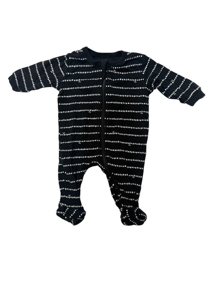 Petit Lem Striped Zip Sleeper NB