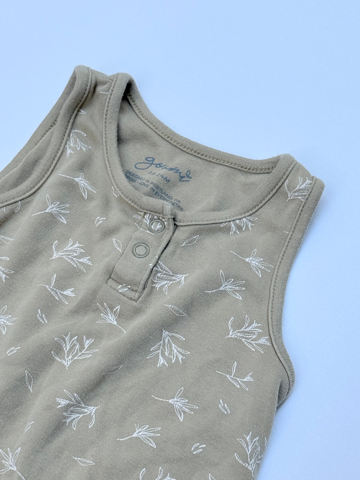 Goumi Sage Floral Romper 18-24M
