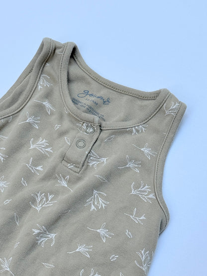 Goumi Sage Floral Romper 18-24M
