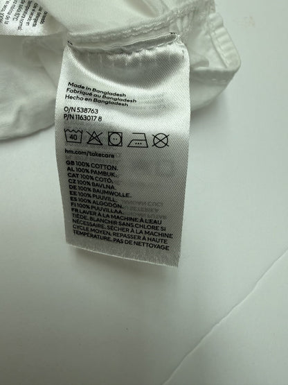 H&M White Button-Down Shirt 2T