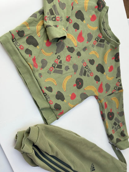 Adidas Fruit Print Tracksuit Set 3T