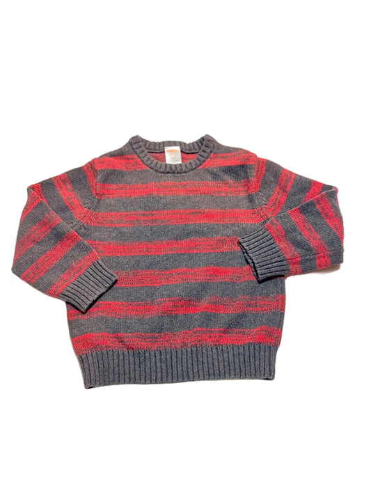 Gymboree Gray Red Stripe Knit Sweater Size 4