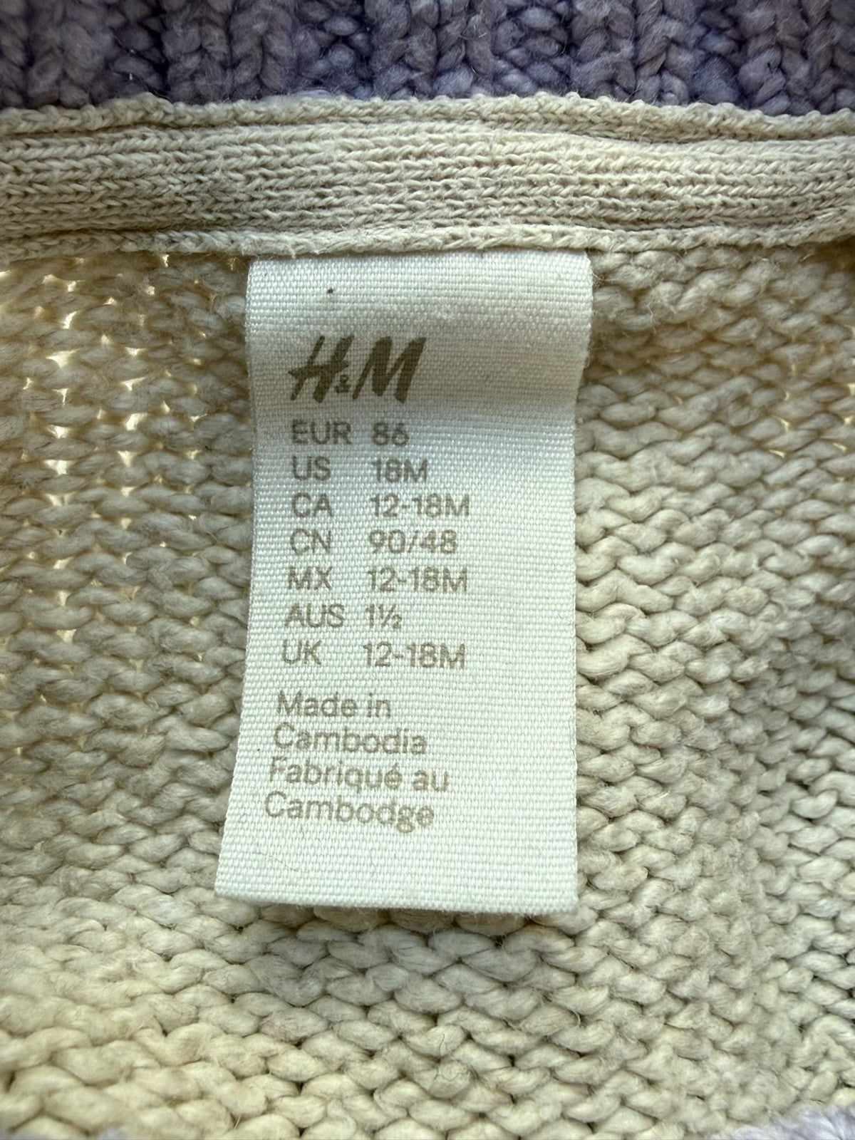 H&M Fair Isle Knit Sweater 18M