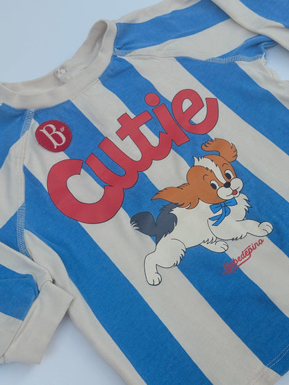 Bebe De Pino Cutie Dog Stripe Top Size 3T