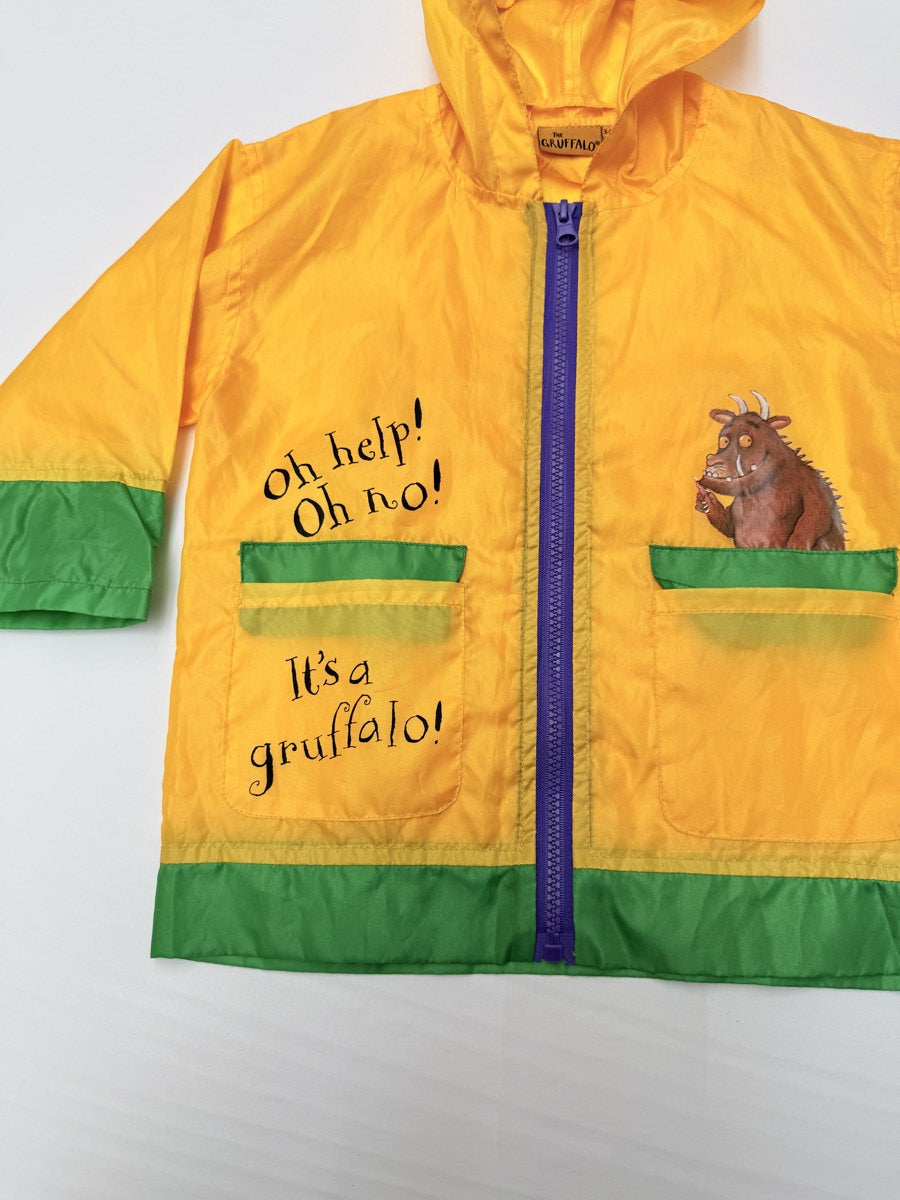 The Gruffalo Yellow Rain Jacket Size 3-4