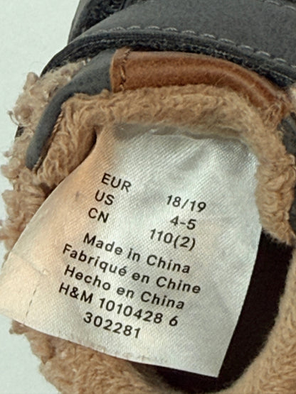 H&M Grey Faux Fur Lined Boots Size 4-5