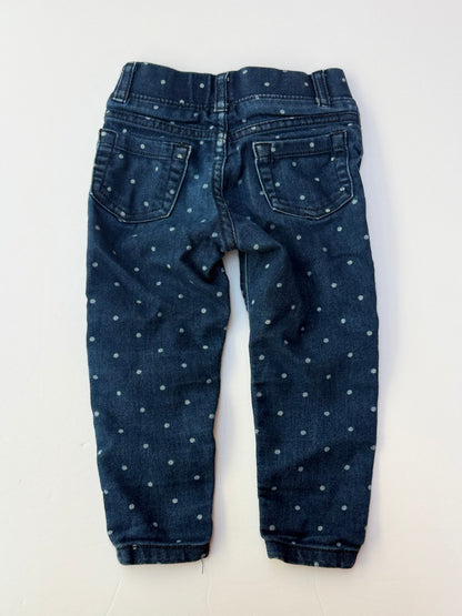 Joe Fresh Polka Dot Denim Jogger Jeans 2T