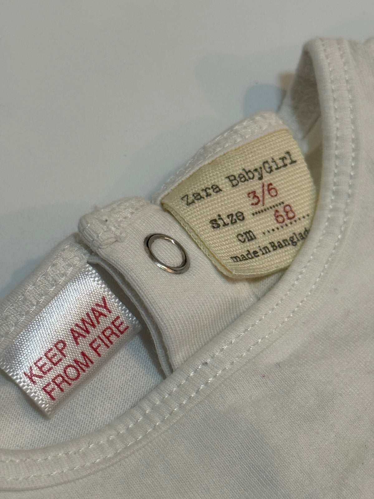 Zara BabyGirl White Tomato Mummy Top 3-6m