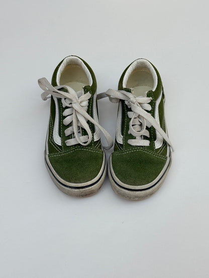 Vans Old Skool Green Sneakers Kids Size 10.5