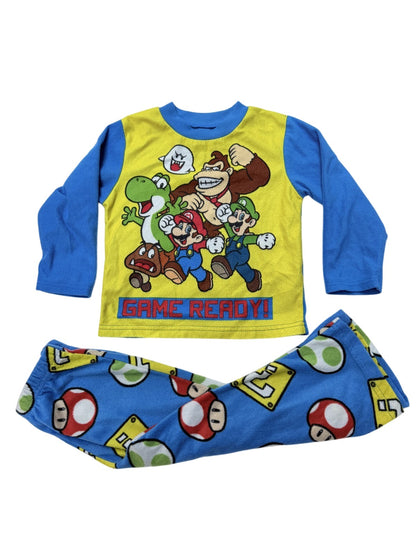 Super Mario Game Ready Fleece Pajamas Size 4