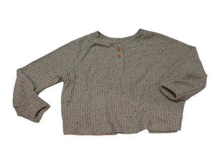 Old Navy Gray Waffle Henley Top XS