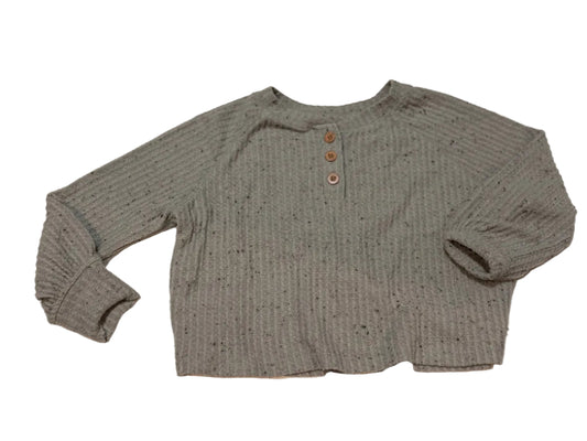 Old Navy Gray Waffle Henley Top XS