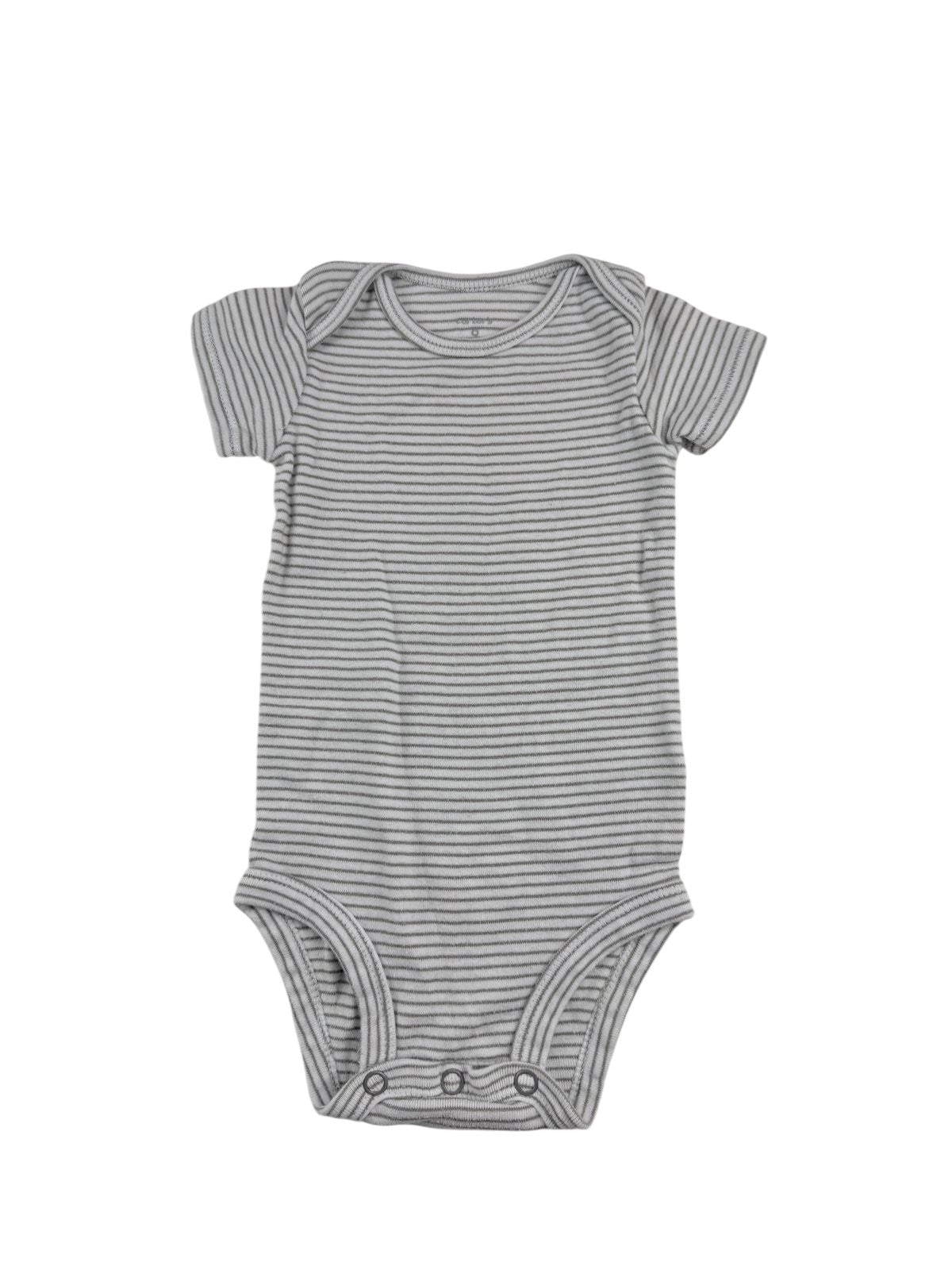 Carter's Gray Striped Bodysuit 9M