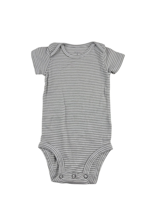 Carter's Gray Striped Bodysuit 9M