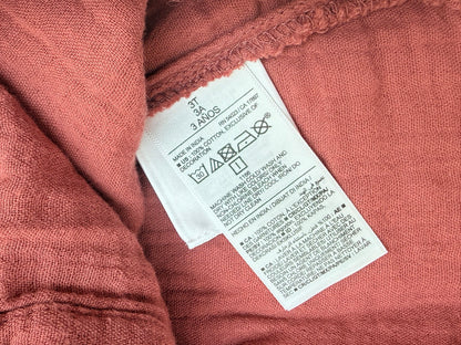 Old Navy Rust Gauze Button Dress 3T