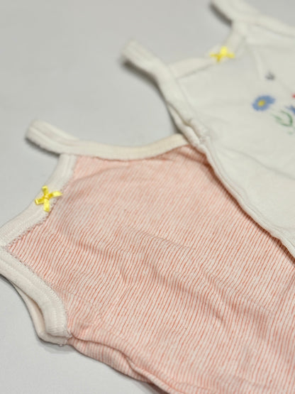 Petit Bateau Baby Bodysuit Set 2-Pack 12m