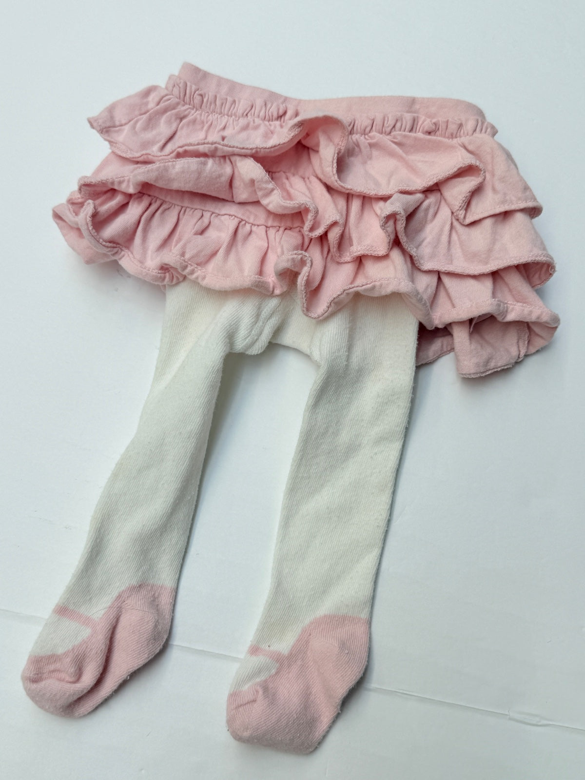 Baby Gap Pink Ruffle Skirt with Tights 3-6M