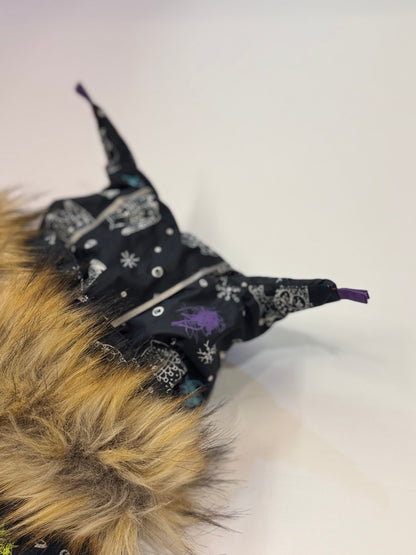 Deux Par Deux Winter Snowsuit Cat Print 3T