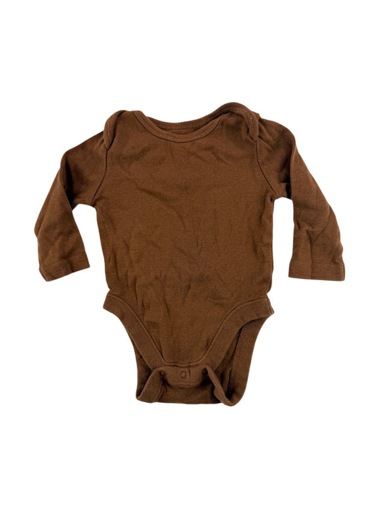Old Navy Brown Long Sleeve Bodysuit 0-3M
