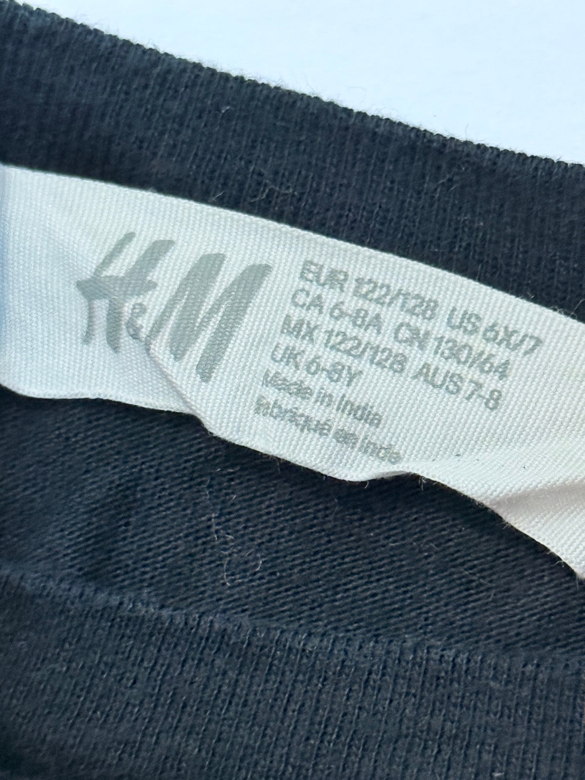 H&M Skeleton Long Sleeve T-Shirt Size 6-8Y