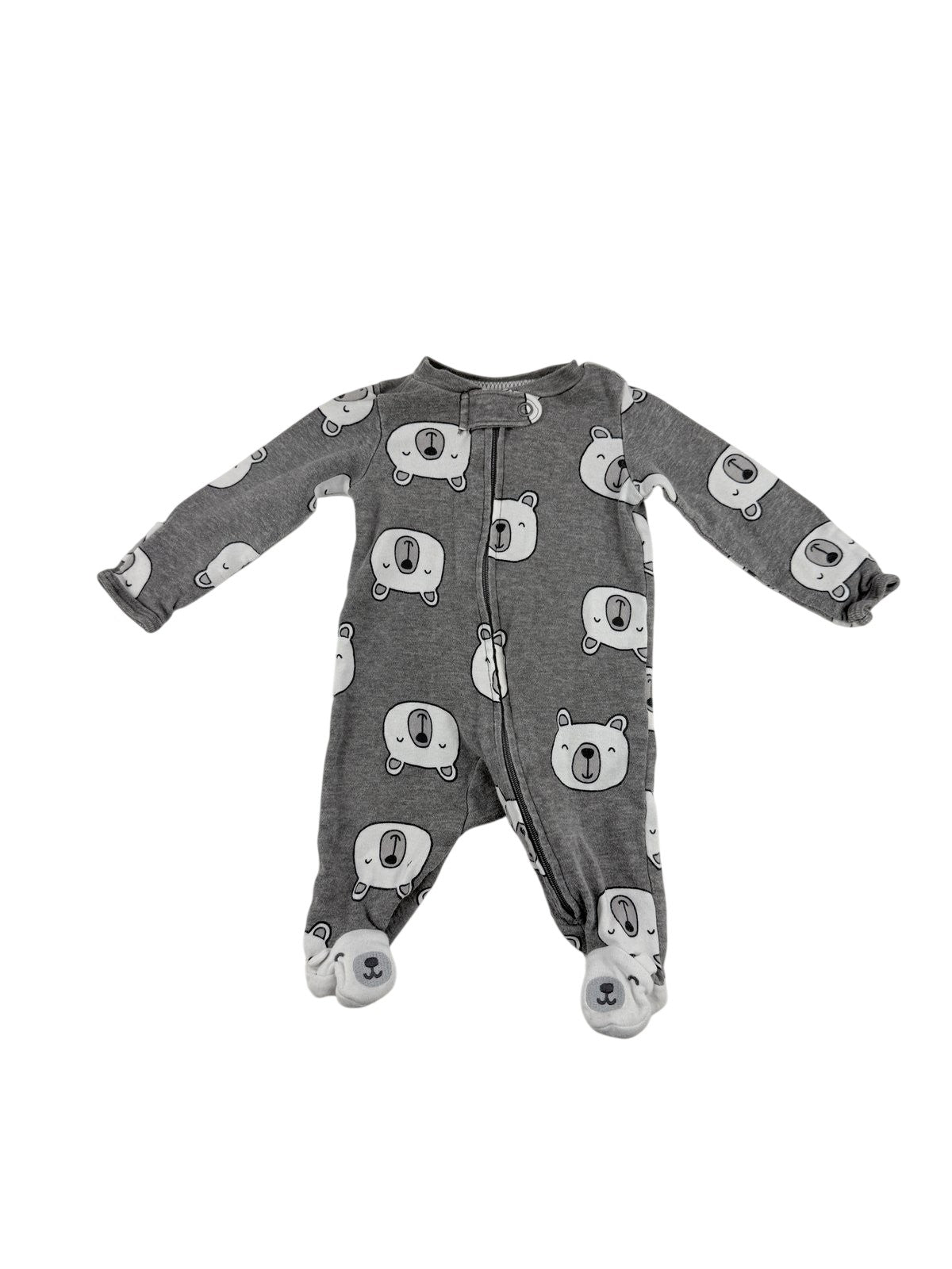 Carter's Gray Bear Print Sleeper NB