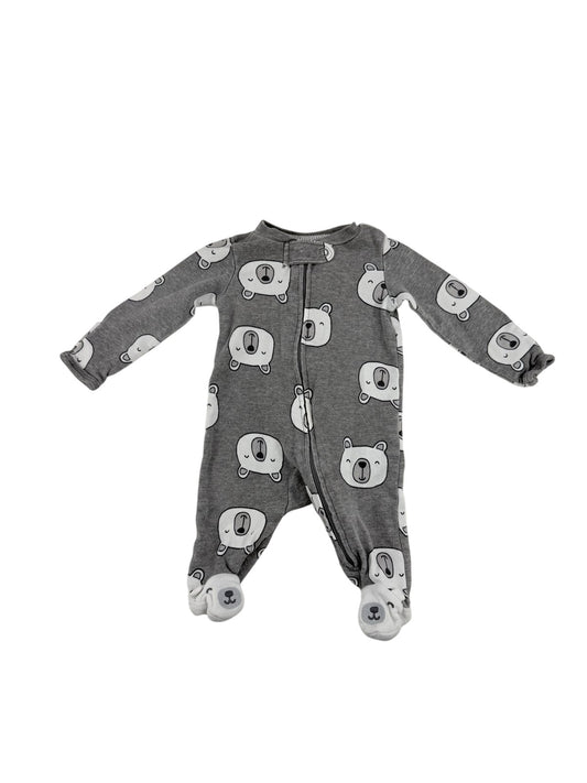 Carter's Gray Bear Print Sleeper NB