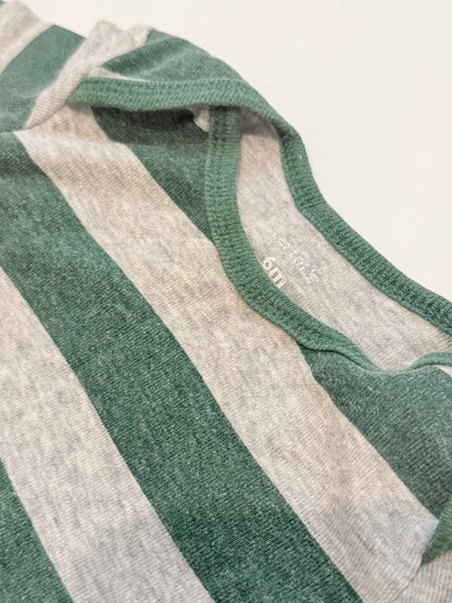 Carter's Green Gray Stripe Bodysuit 6m