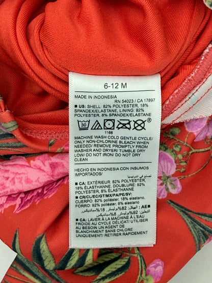 Old Navy Floral Zip Swimsuit 6-12M