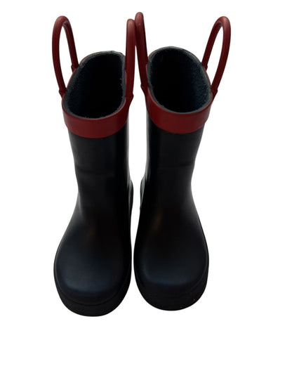 Children's Black Red Rain Boots Size C5
